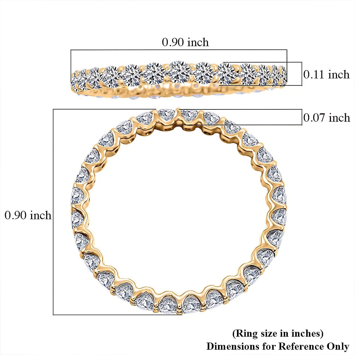 Luxuriant Lab Grown Diamond 1.25 ctw Ring in 10K Yellow Gold (Size 7.0)