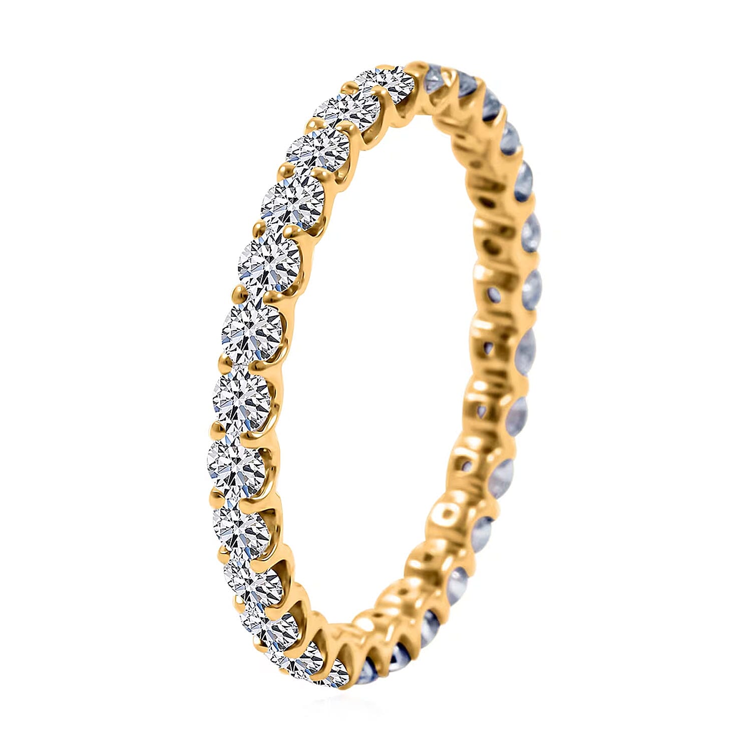 Luxuriant Lab Grown Diamond 1.25 ctw Ring in 10K Yellow Gold (Size 7.0)