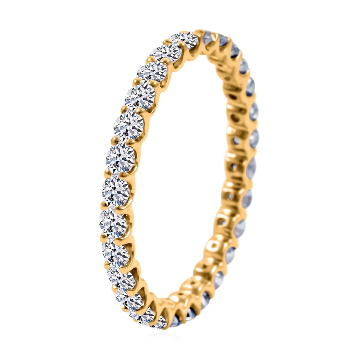 Luxuriant Lab Grown Diamond 1.25 ctw Ring in 10K Yellow Gold (Size 7.5) image number 3