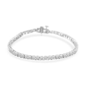Diamond 0.50 ctw Tennis Bracelet in Sterling Silver (7.25 In)
