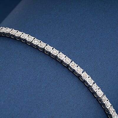 Diamond 0.50 ctw Tennis Bracelet in Sterling Silver (7.25 In)