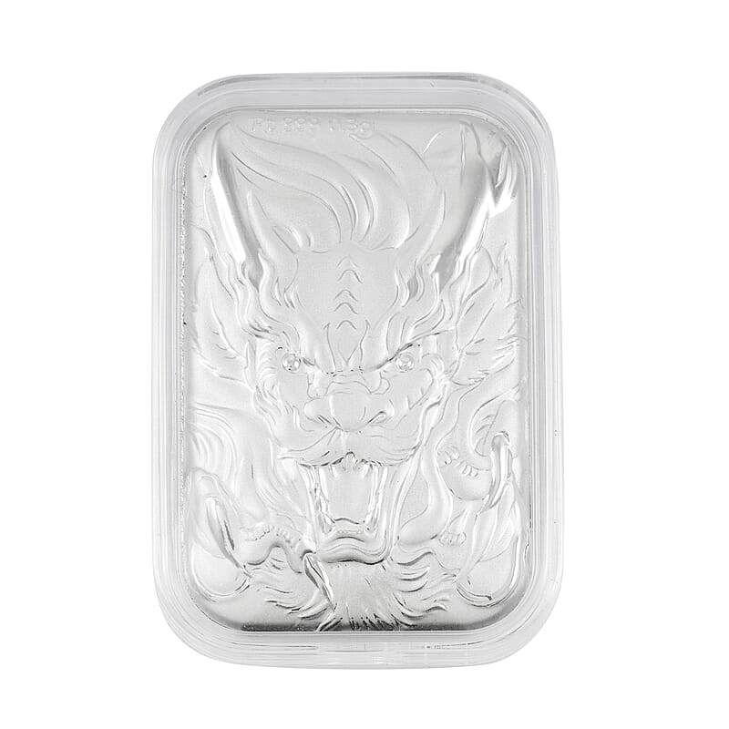 999 Platinum Dragon Emboss Sheet (31x45.5mm) 300mg