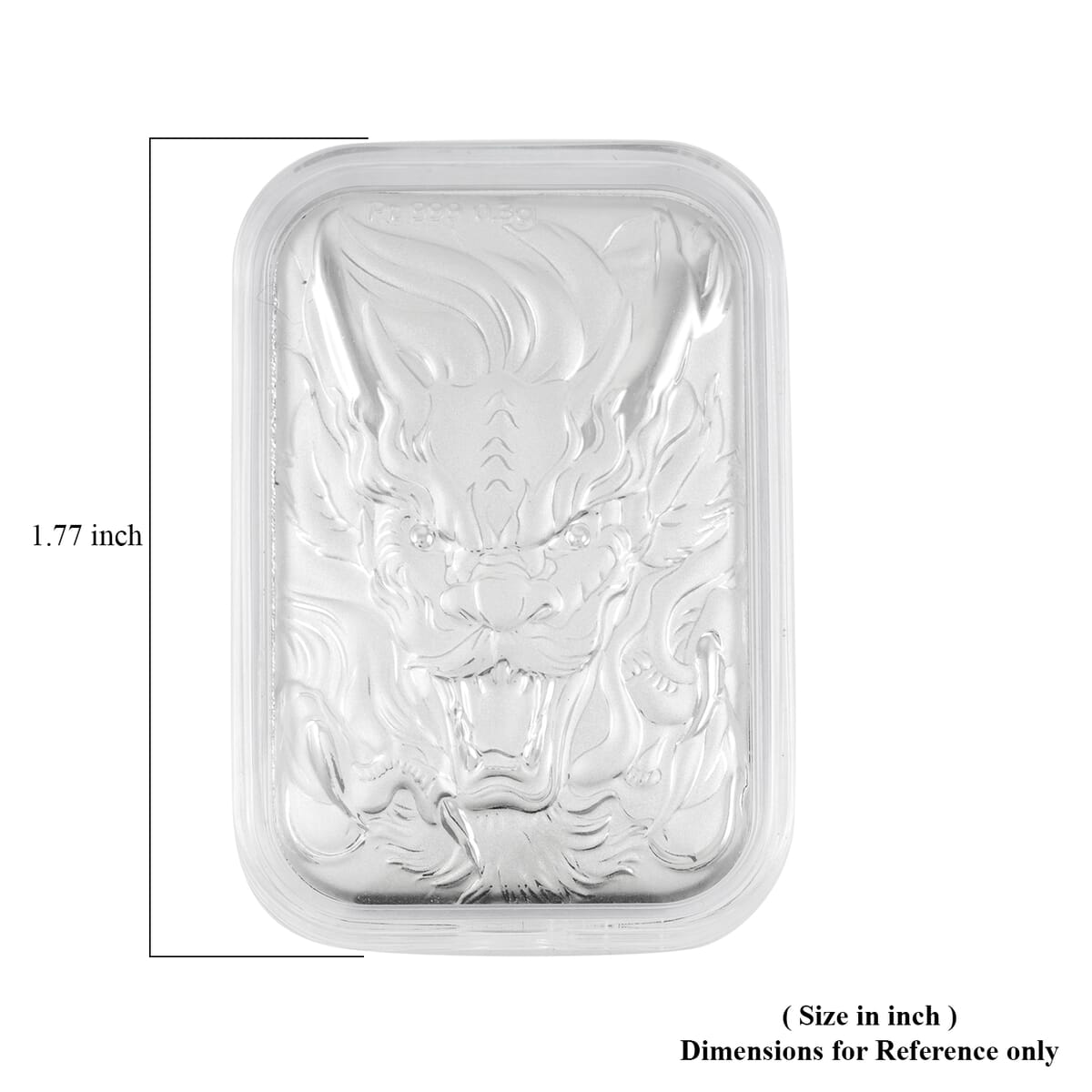 999 Platinum Dragon Emboss Sheet (31x45.5mm) 300mg image number 3