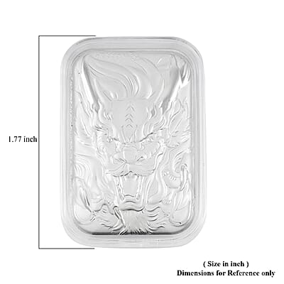 999 Platinum Dragon Emboss Sheet (31x45.5mm) 300mg