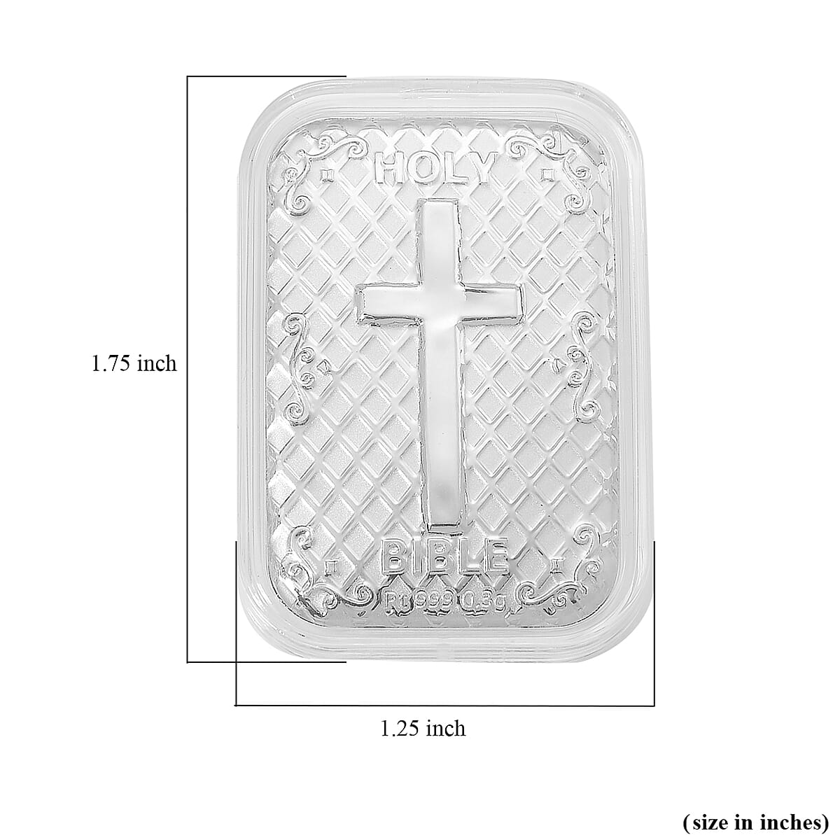 999 Platinum Bible Emboss Bar (31x45.5mm) 300mg image number 4