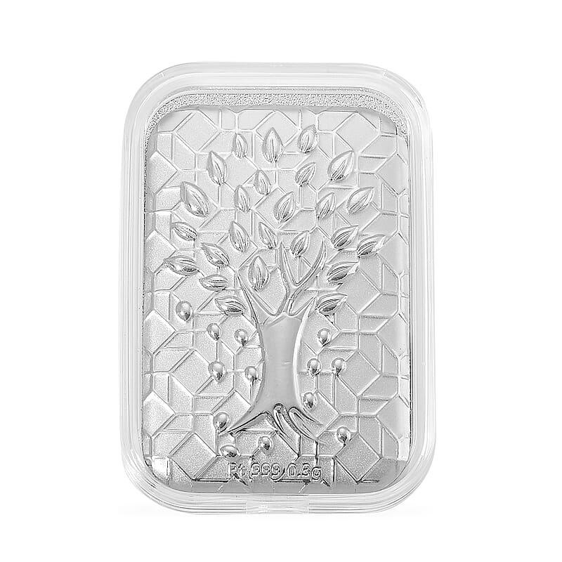 999 Platinum Tree of Life Emboss Sheet (31x45.5mm) (300 mg)