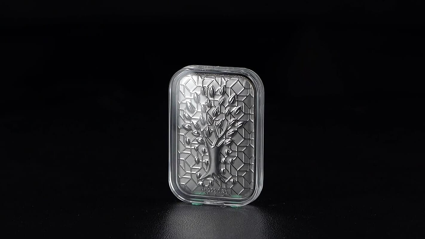 999 Platinum Tree of Life Emboss Sheet (31x45.5mm) (300 mg)