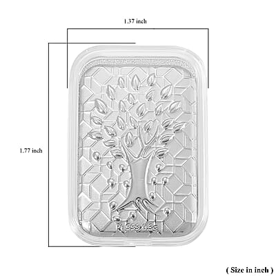 999 Platinum Tree of Life Emboss Sheet (31x45.5mm) (300 mg)
