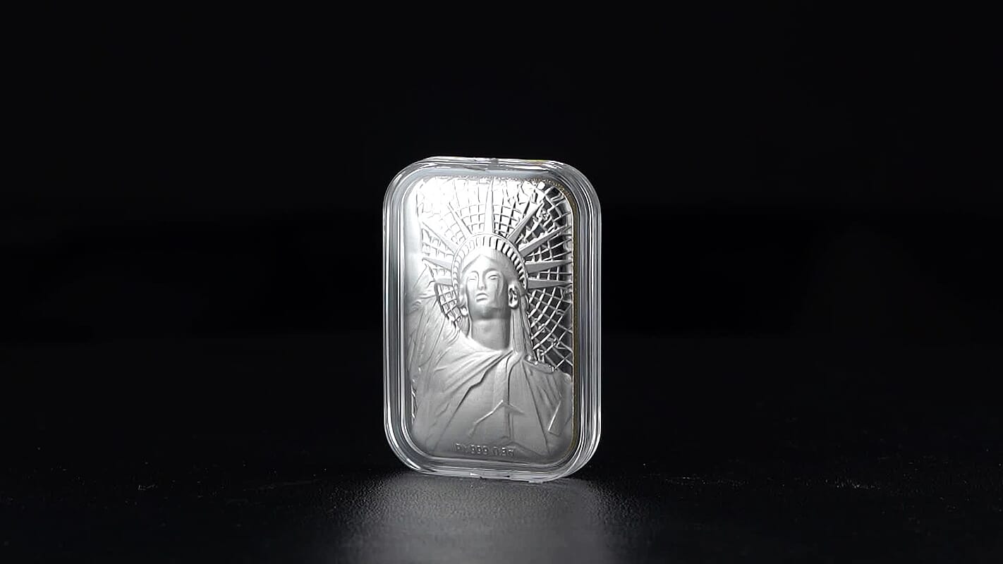 999 Platinum Statue of Liberty Emboss Sheet (31x45.5mm) (300 mg)