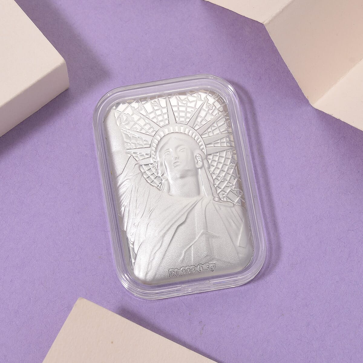 999 Platinum Statue of Liberty Emboss Sheet (31x45.5mm) 0.30g image number 1