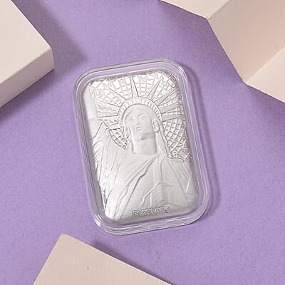 999 Platinum Statue of Liberty Emboss Sheet (31x45.5mm) (300 mg)