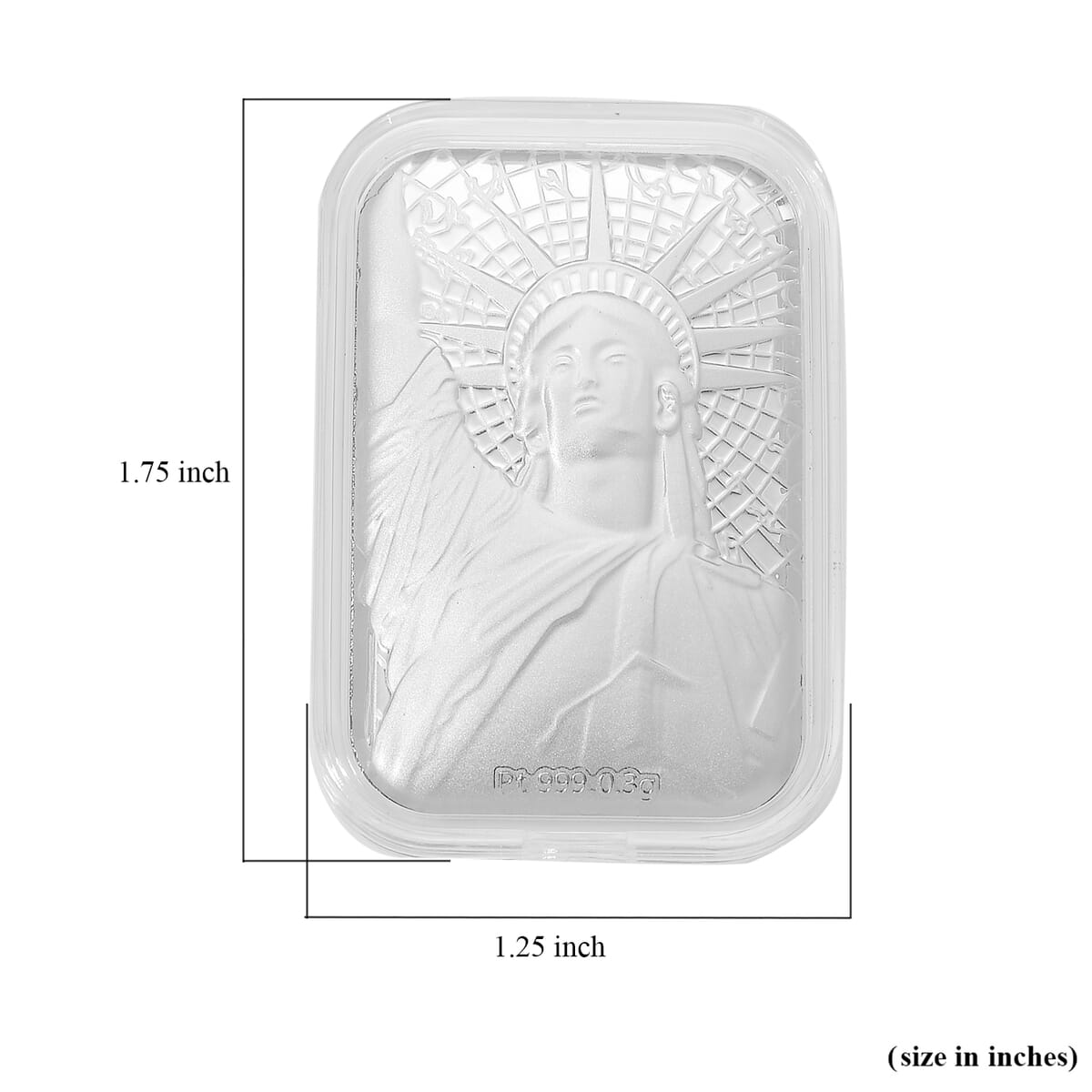 999 Platinum Statue of Liberty Emboss Sheet (31x45.5mm) 0.30g image number 4