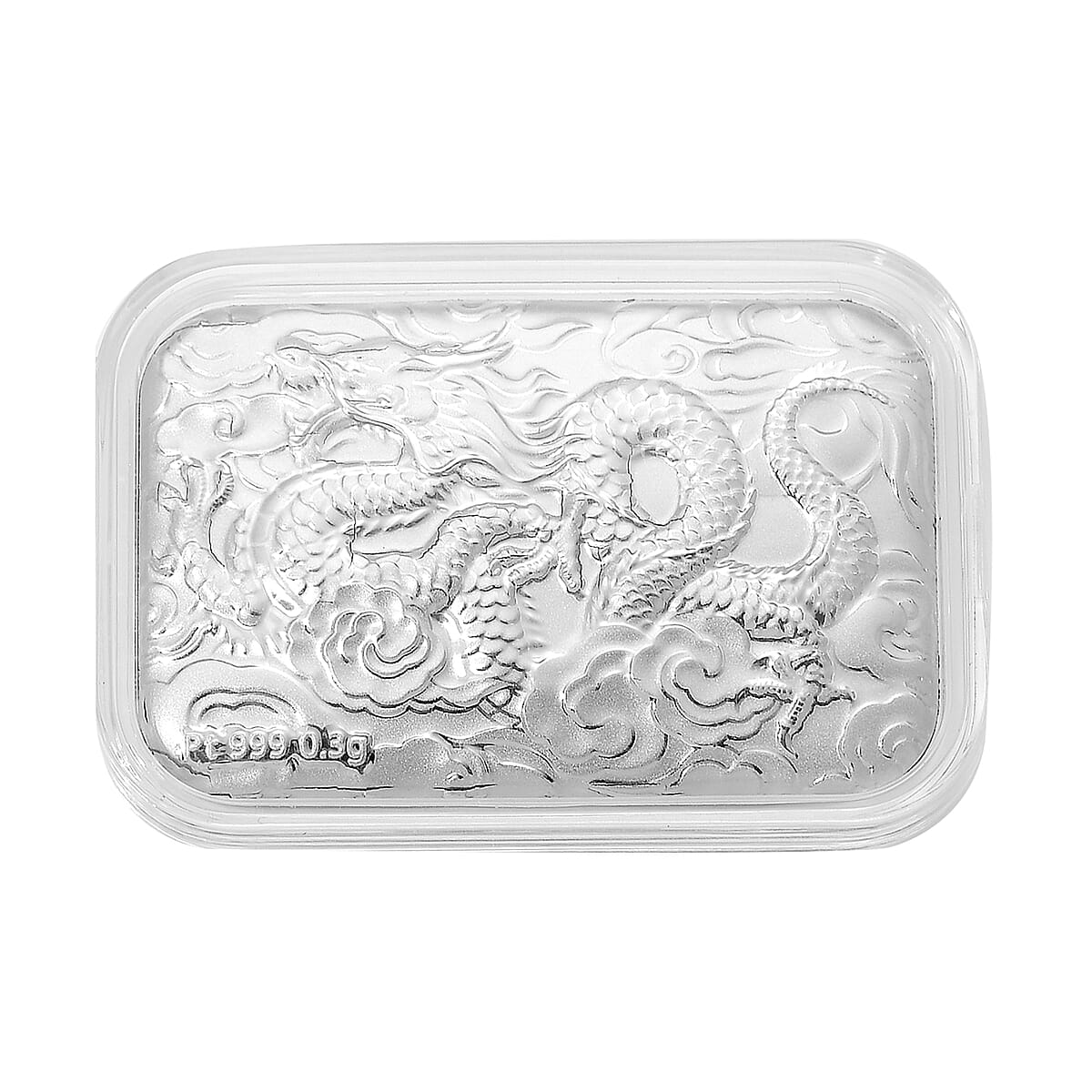 999 Platinum Dragon Emboss Bar (31x45.5mm) 300mg image number 0
