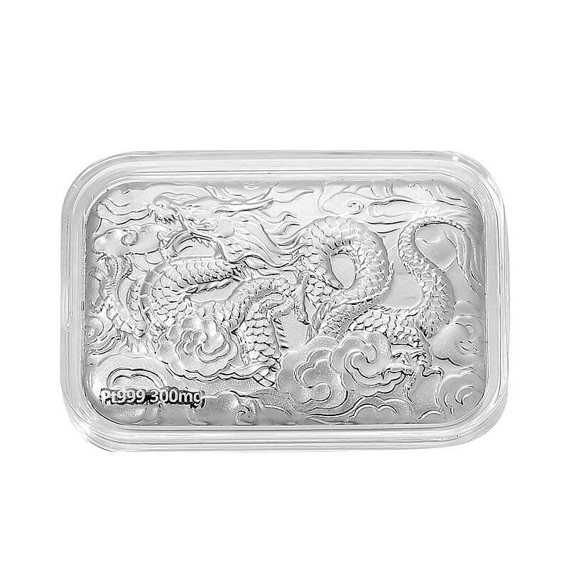 999 Platinum Dragon Emboss Bar (31x45.5mm) 300mg