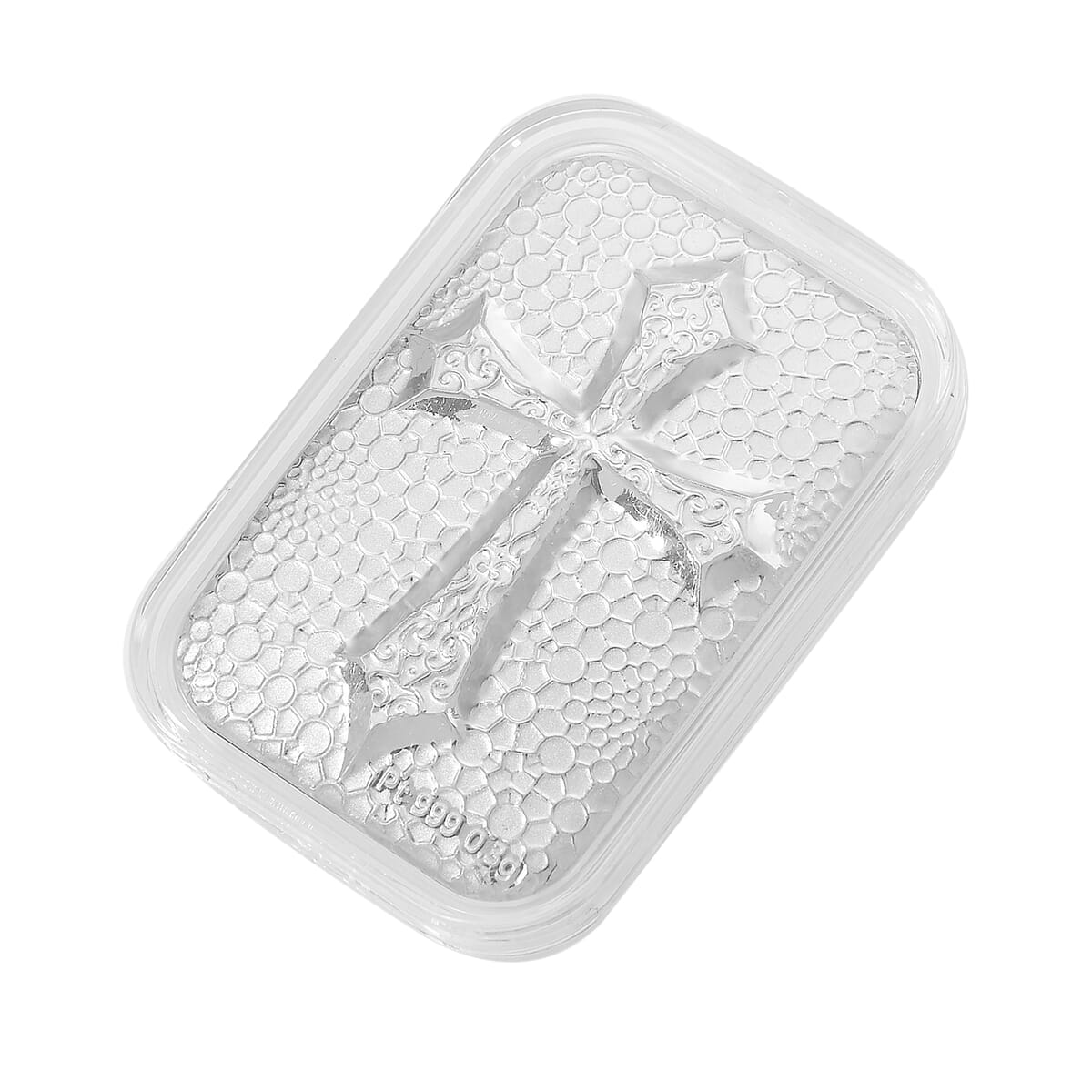999 Platinum Cross Emboss Sheet (31x45.5mm) 0.30g image number 2
