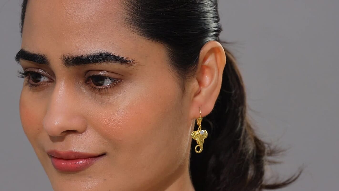 D’Joy Premium Ethiopian Welo Opal Earrings in 18K Vermeil YG Over Sterling Silver 0.25 ctw