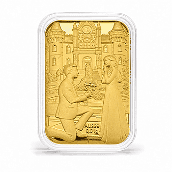 24K Yellow Gold Romantic Proposal Embossed Sheet 10mg (Del. in 10-12 Days) - Product card gallery slide 1 (10178141847865)