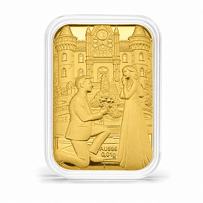 24K Yellow Gold Romantic Proposal Embossed Sheet 10mg (Del. in 10-12 Days) - Product card gallery slide 1 (10178141847865)