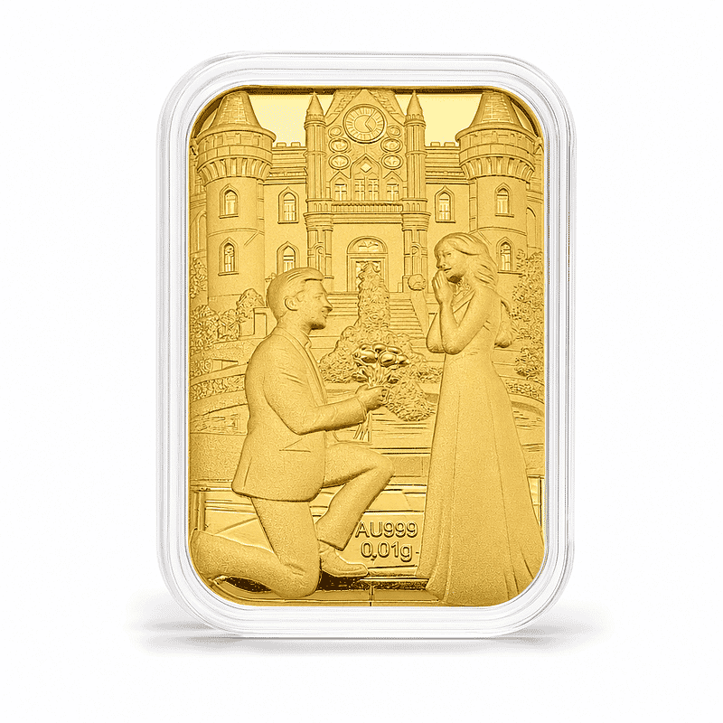 Romantic Proposal 24k Gold Embossed Sheet 10mg