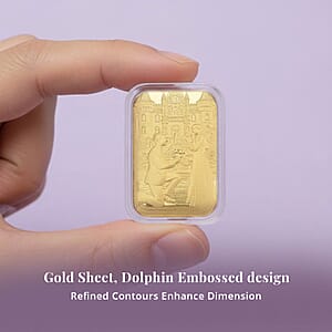 24K Yellow Gold Romantic Proposal Emboss Sheet 10mg