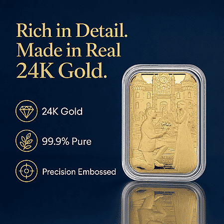 24K Yellow Gold Romantic Proposal Embossed Sheet 10mg (Del. in 10-12 Days) - Product card gallery slide 2 (10178141847865)