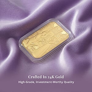 24K Yellow Gold Romantic Proposal Emboss Sheet 10mg