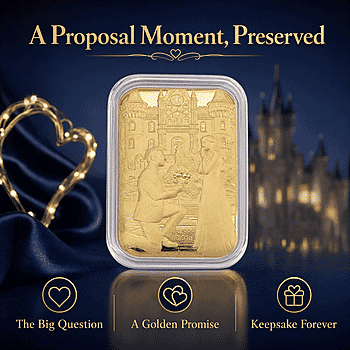 24K Yellow Gold Romantic Proposal Embossed Sheet 10mg (Del. in 10-12 Days) - Product card gallery slide 3 (10178141847865)