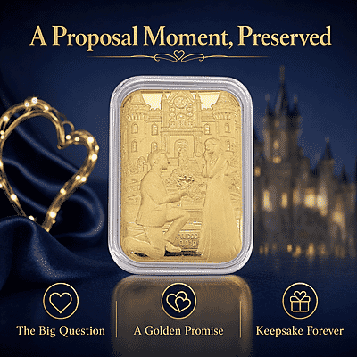 24K Yellow Gold Romantic Proposal Embossed Sheet 10mg (Del. in 10-12 Days) - Product card gallery slide 3 (10178141847865)