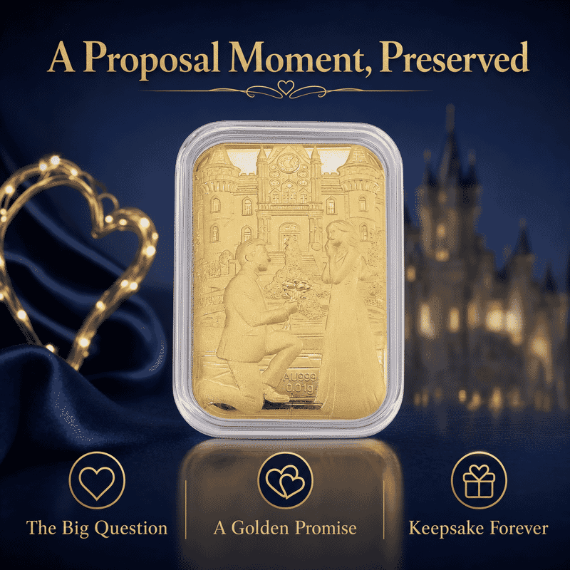 Romantic Proposal 24k Gold Embossed Sheet 10mg