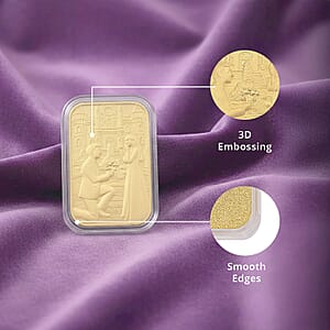 24K Yellow Gold Romantic Proposal Emboss Sheet 10mg