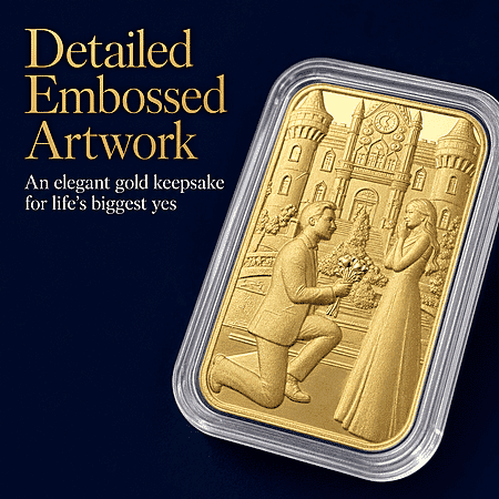 24K Yellow Gold Romantic Proposal Embossed Sheet 10mg (Del. in 10-12 Days) - Product card gallery slide 4 (10178141847865)