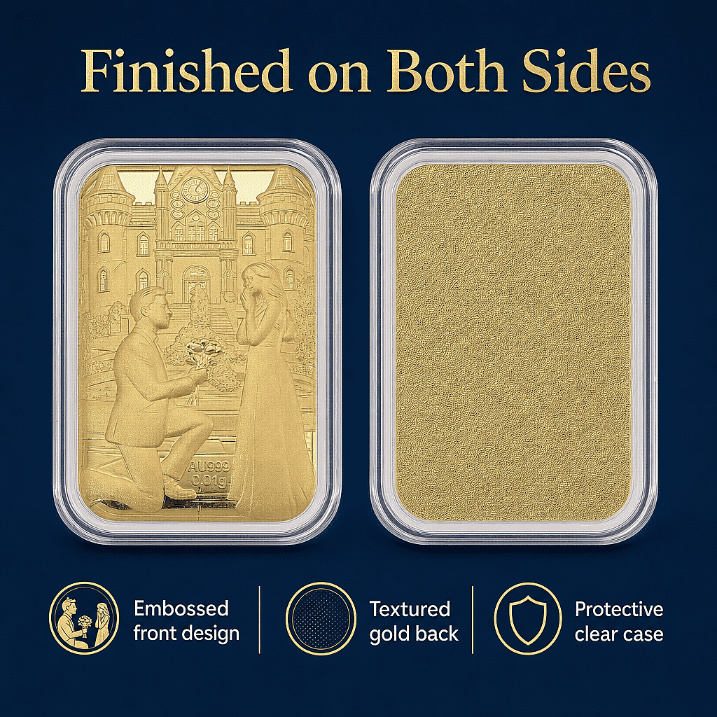 Romantic Proposal 24k Gold Embossed Sheet 10mg