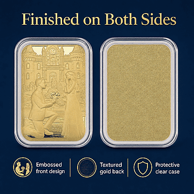 Romantic Proposal 24k Gold Embossed Sheet 10mg