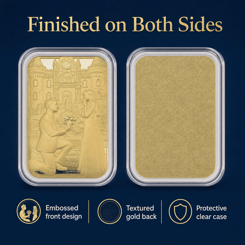 Romantic Proposal 24k Gold Embossed Sheet 10mg