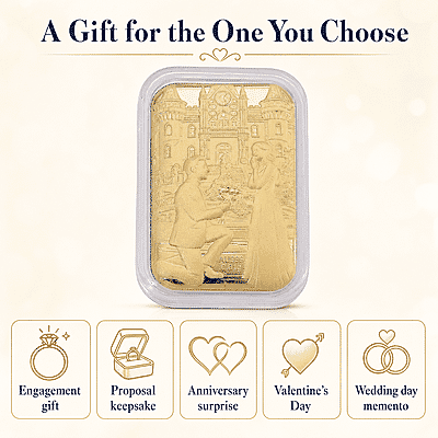 Romantic Proposal 24k Gold Embossed Sheet 10mg
