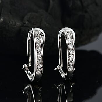 E-F VS / Rhodium Over Sterling Silver - Product card gallery slide 2 (10178142077241)