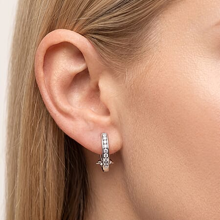 E-F VS / Rhodium Over Sterling Silver - Product card gallery slide 2 (10178142077241)