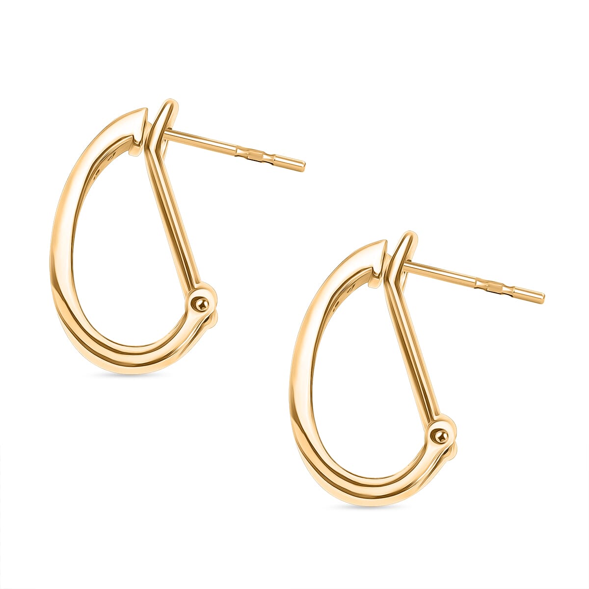 Luxuriant Lab Grown Diamond E-F VS 0.50 ctw Hoop Earrings in 18K Vermeil Yellow Gold Over Sterling Silver image number 2