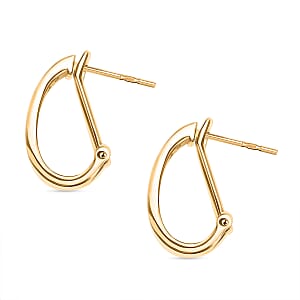 Luxuriant Lab Grown Diamond E-F VS 0.50 ctw Hoop Earrings in 18K Vermeil Yellow Gold Over Sterling Silver