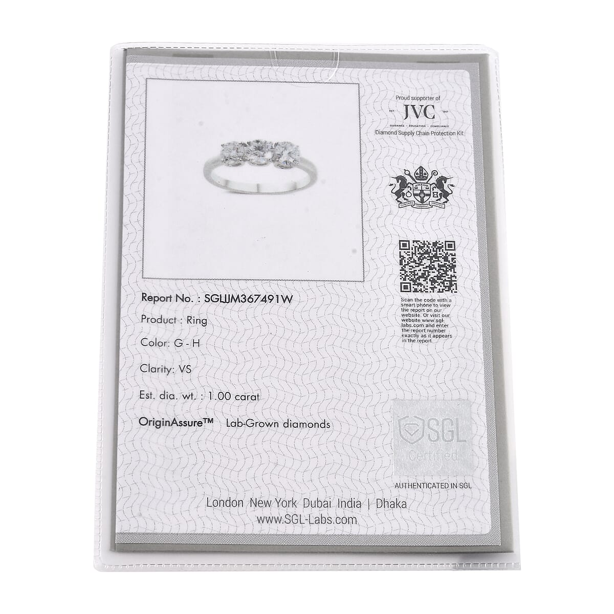 Luxuriant Lab Grown Diamond E-F VS 1.00 ctw 3 Stone Ring in 18K Vermeil Yellow Gold Over Sterling Silver (Size 9.0) image number 6