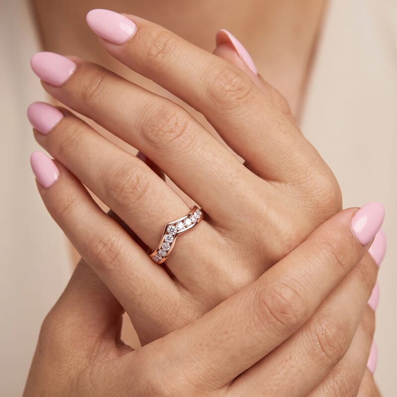 Luxuriant Lab Grown Diamond E-F VS 1.00 ctw Ring in 18K Vermeil Rose Gold Over Sterling Silver (Size 10.0)