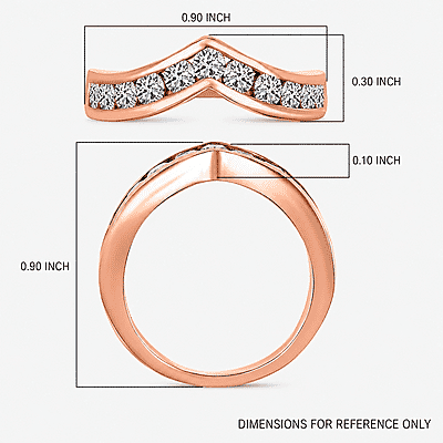 Luxuriant Lab Grown Diamond E-F VS 1.00 ctw Ring in 18K Vermeil Rose Gold Over Sterling Silver (Size 10.0)