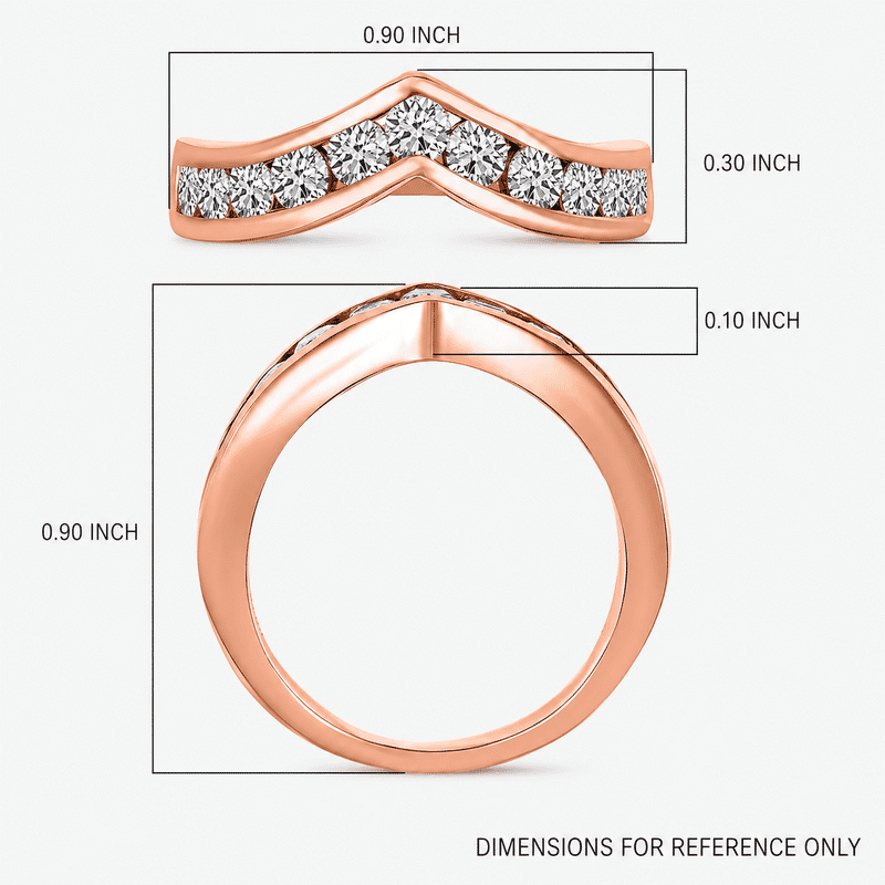 Luxuriant Lab Grown Diamond E-F VS 1.00 ctw Ring in 18K Vermeil Rose Gold Over Sterling Silver (Size 10.0)