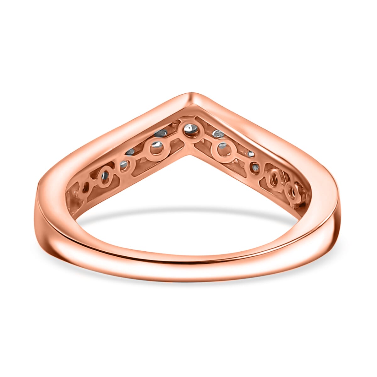 Luxuriant Lab Grown Diamond E-F VS 1.00 ctw Ring in 18K Vermeil Rose Gold Over Sterling Silver (Size 8.5) image number 4