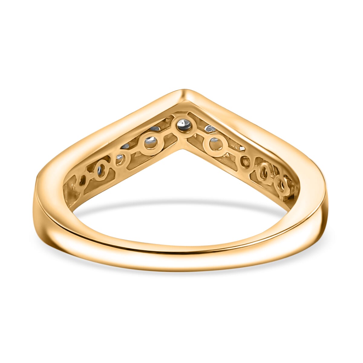 Luxuriant Lab Grown Diamond E-F VS 1.00 ctw Ring in 18K Vermeil Yellow Gold Over Sterling Silver (Size 10.5) image number 4