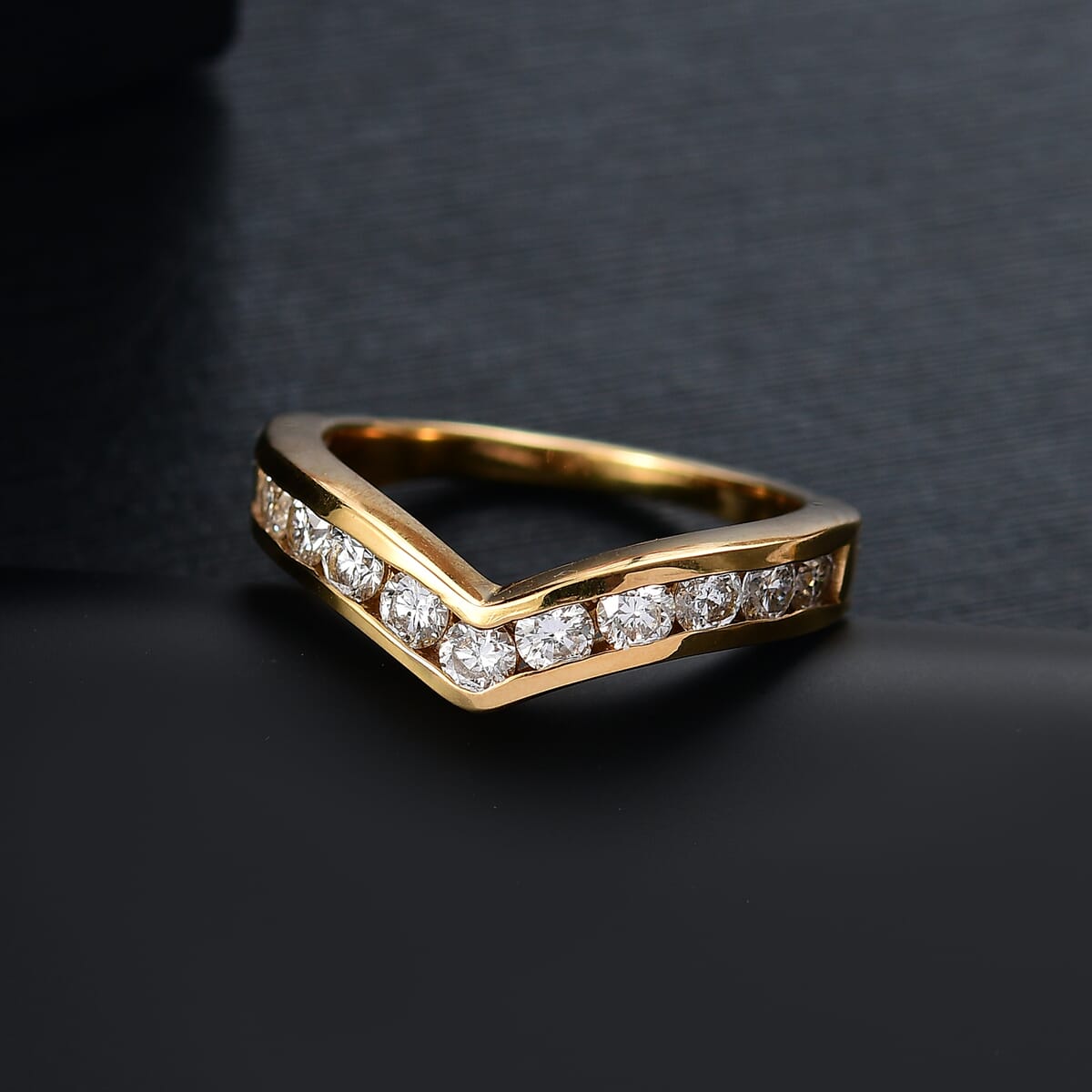 Luxuriant Lab Grown Diamond E-F VS 1.00 ctw Ring in 18K Vermeil Yellow Gold Over Sterling Silver (Size 4.0) image number 1