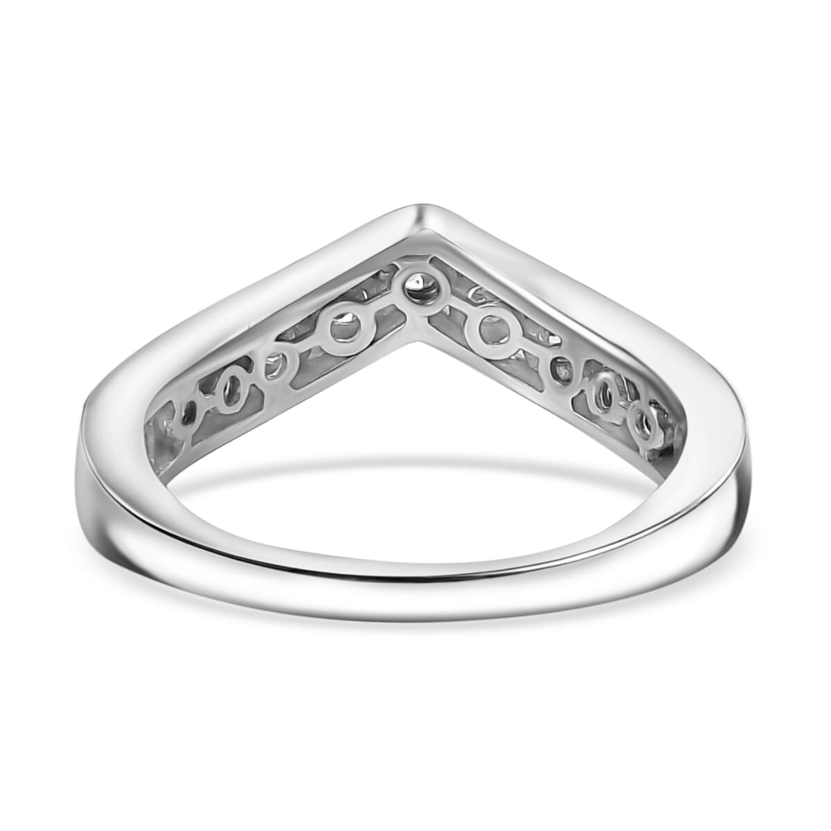 Luxuriant Lab Grown Diamond E-F VS 1.00 ctw Ring in Rhodium Over Sterling Silver (Size 6.0) image number 4