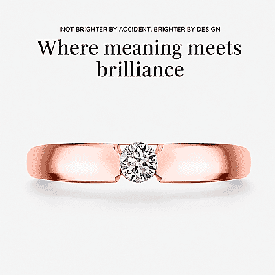 Luxuriant Lab Grown Diamond E-F VS 0.15 ctw Solitaire Ring in 18K Vermeil Rose Gold Over Sterling Silver (Size 4.0)
