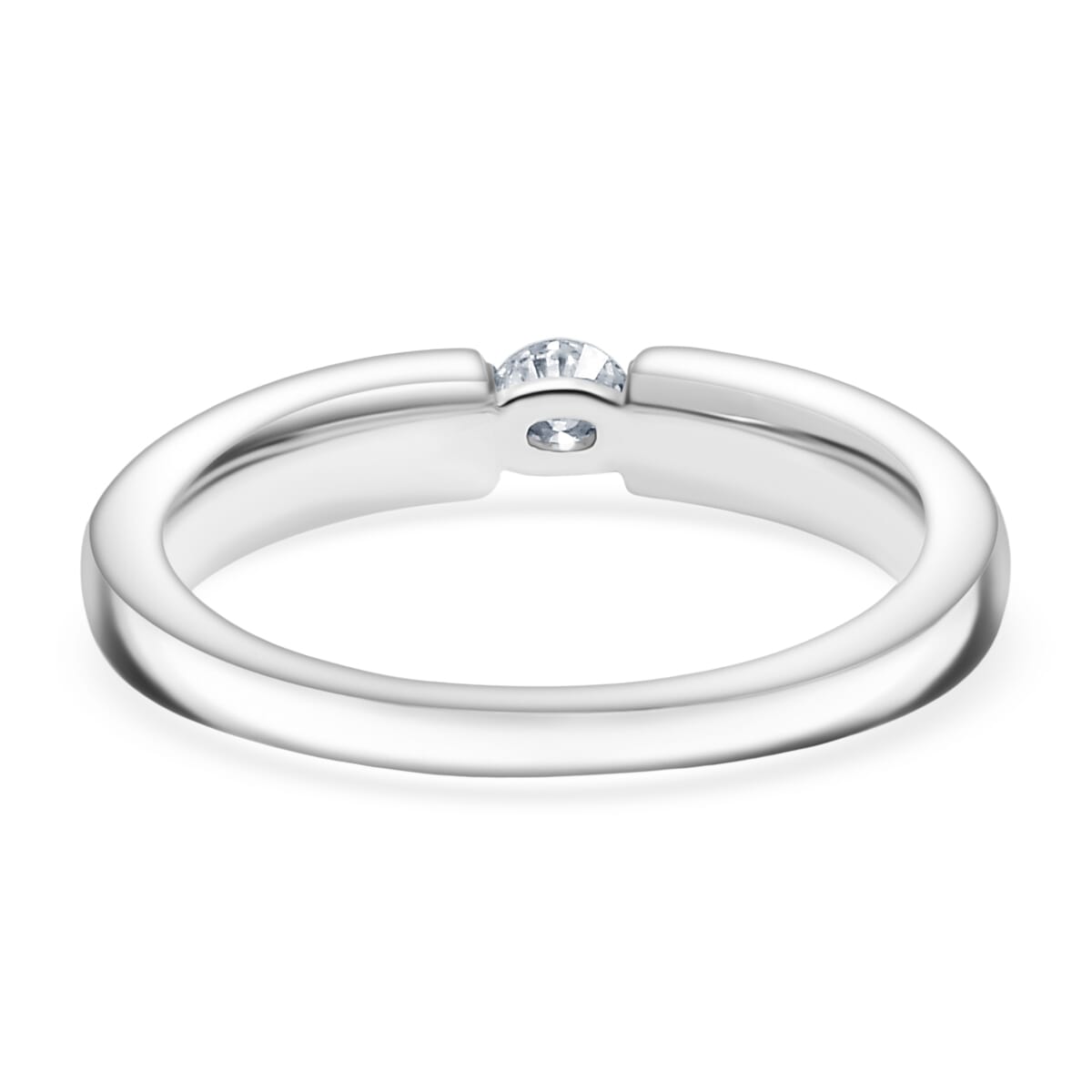 Luxuriant Lab Grown Diamond E-F VS 0.15 ctw Solitaire Ring in 950 Platinum (Size 6.5) 7 Grams image number 4