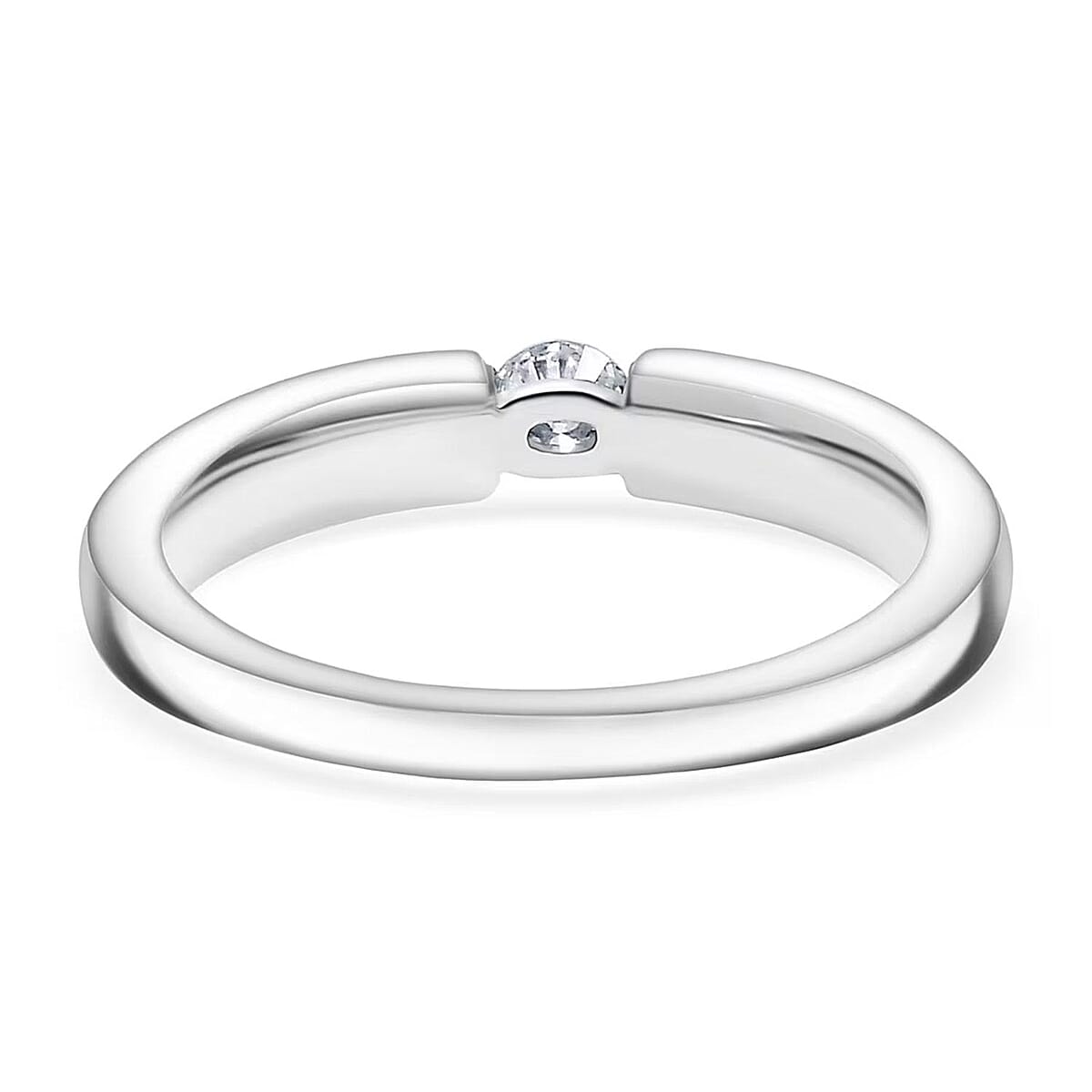 Luxuriant Lab Grown Diamond E-F VS 0.15 ctw Solitaire Ring in 14K White Gold (Size 11.0) 4 Grams (Del. in 10-12 Days) image number 7
